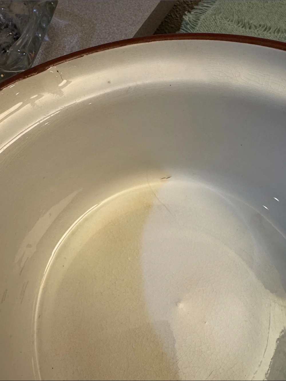 Classic Vintage Casserole Ceramic Crock with lid and Silver-tone Metal Base